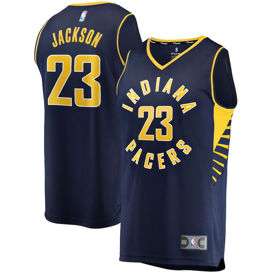 Men Indiana Pacers #23 Isaiah Jackson Fanatics Branded Navy Fast Break Replica NBA Jersey->indiana pacers->NBA Jersey